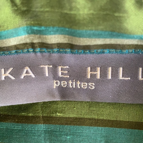 Kate Hill 💯 Silk 2 Piece Sleeves Pant Suit - Picture 4 of 8